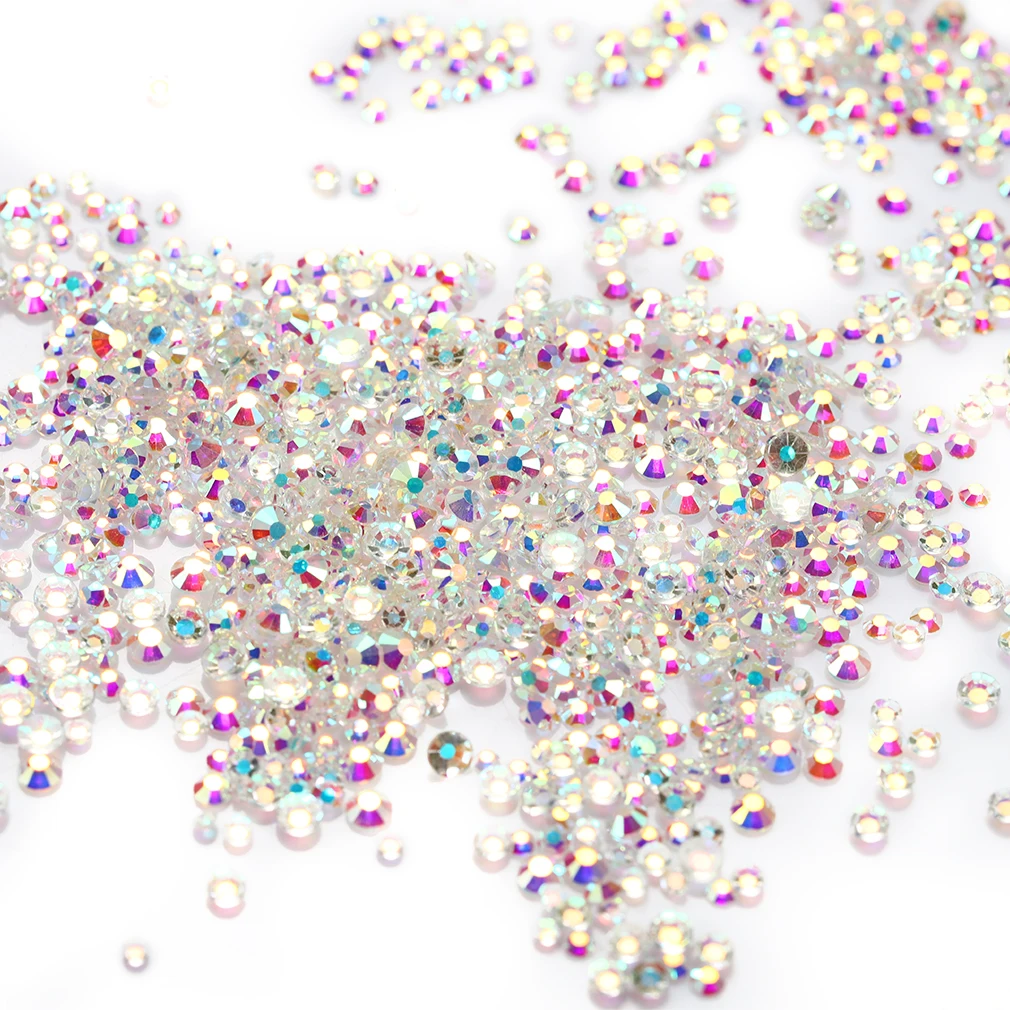 1 шт. в упаковке украшенные разноцветными кристаллами Стразы смешанные Размеры