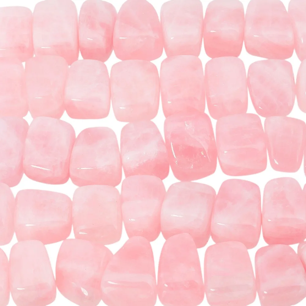 TUMBEELLUWA 1lb (460g) Pink Quartz Tumbled Polished Stones for Wicca Reiki Energy Healing Crystal