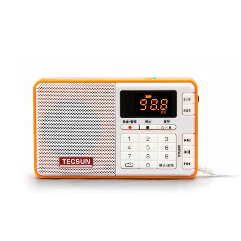 TECSUN Q3 мини Портативный fm Радио цифровой MP3-плеер Поддержка Регистраторы TF карты