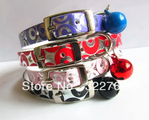 Кожаный ошейник для кошек щенков маленьких собак котенка Регулируемый питомца |