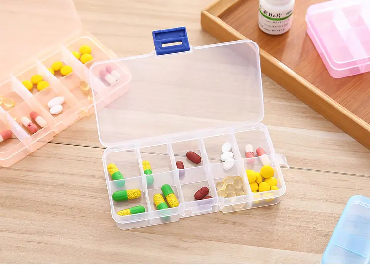 vanzlife medicine box jewelry htransparent storage box home portable mini sorting plastic partition box diamond painting
