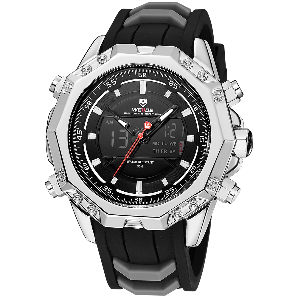 Часы наручные WEIDE мужские кварцевые брендовые Роскошные водонепроницаемые