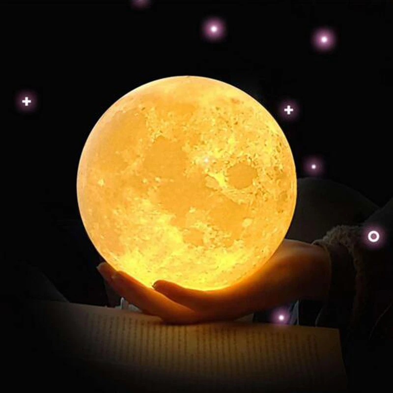 USB touch ночники 3d moon лампа Романтический домашнего декора спальни ночник