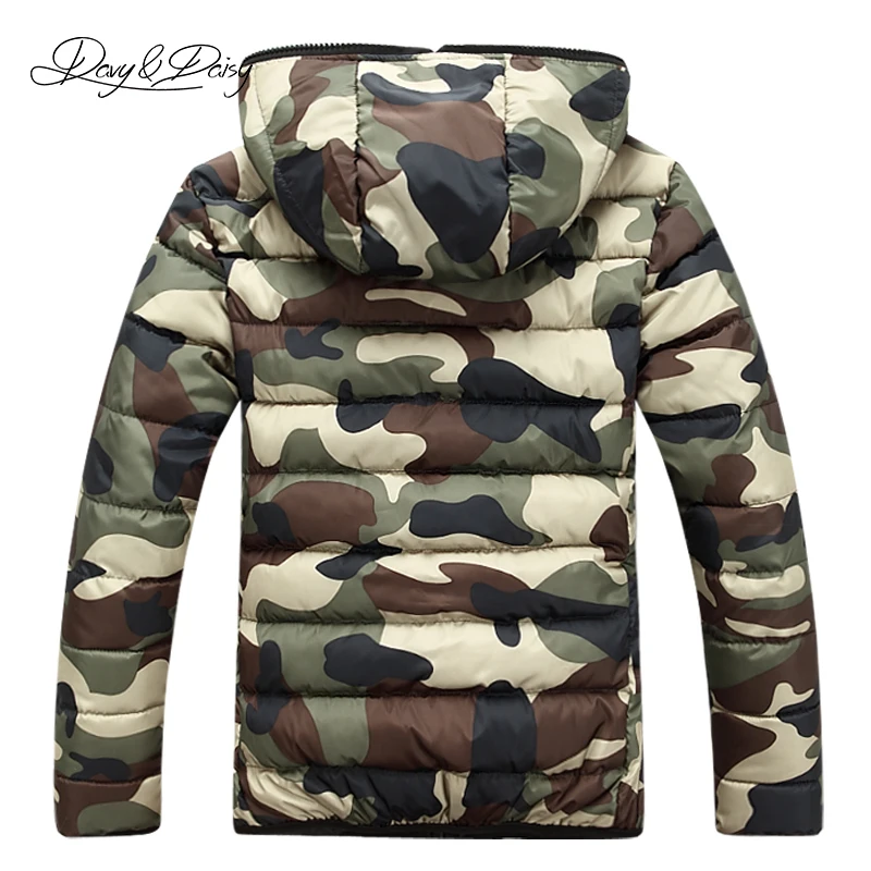 DAVYDAISY, камуфляжные парки, зимние мужские куртки с капюшоном, теплые, утолщенные, брендовая, модная мужская куртка, армейское зеленое пальто, JK063