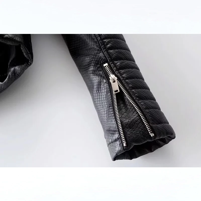 SOFIBERY Для женщин Искусственная кожа Slim Fit мотоциклетная куртка Женские Модные