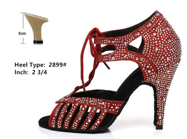 red 6cm Г. модные туфли для Бальных и латиноамериканских танцев женские туфли на высоком каблуке с мягкой подошвой красного, черного цвета, устойчивые женские танцевальные туфли для латиноамериканских танцев обувь женская - Цвет: red 6cm