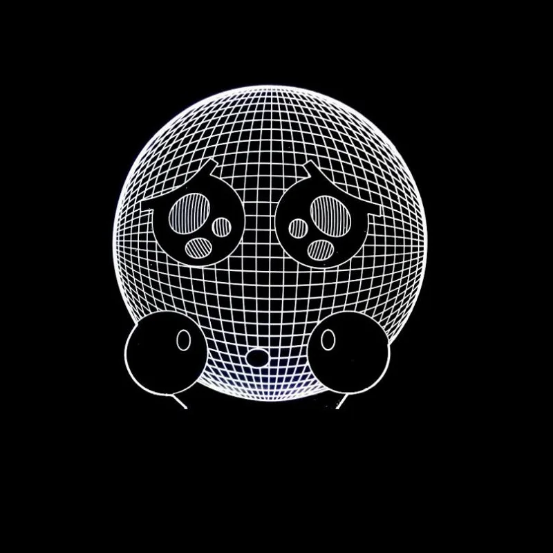 3D Визуальный плохой маленький светодиодный светильник разноцветный акриловый