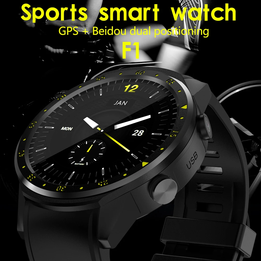 F1 Спорт smart watch 1,3 ''gps Sim TF с мульти-Спорт набирает режиме пульса трекер сна монитор smartwatch для IOS Android