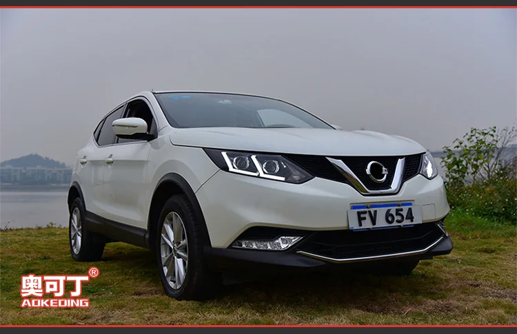 АКД Тюнинг автомобилей Фара для Nissan Qashqai- фары светодио дный DRL ходовые огни би-ксенон луч Противотуманные фары ангельские глазки