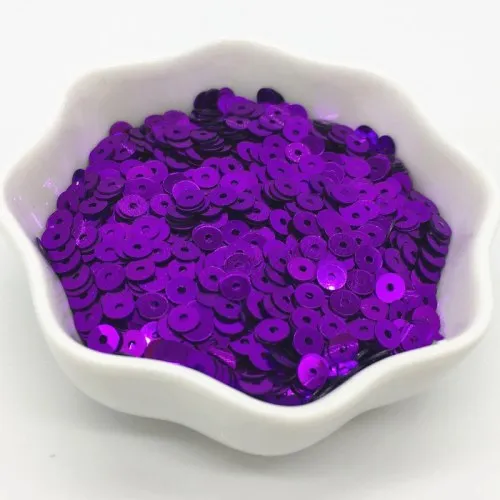 4mm Flat Purple Блестки 3-50 мм фиолетовые блестки плоские круглые чашки пвх свободные блестки для рукоделия шитья женской одежды аксессуары 20 г - Цвет: 4mm Flat Purple