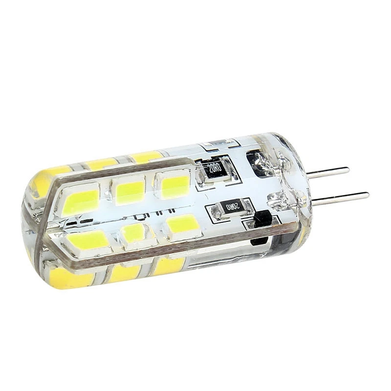 5 шт G4 DC 12 В 2835 SMD 24 светильник Холодный Белый силиконовый кукурузный свет лампа