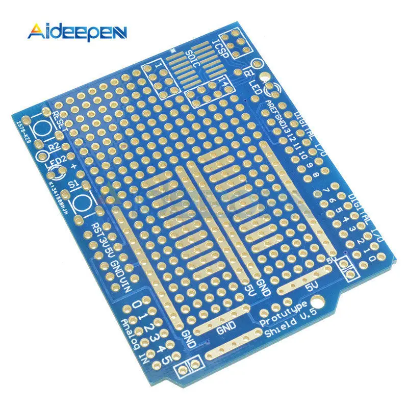 Only board Прототип PCB Плата расширения хлеба макетная плата модуль для Arduino UNO R3 один Diy комплект 2,54 мм с контактами - Цвет: Only board