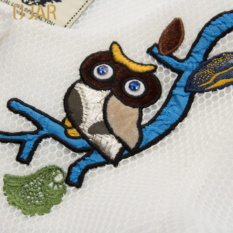 Ujar бренд короткий рукав куртка для девочек короткие узор повседневные открытые