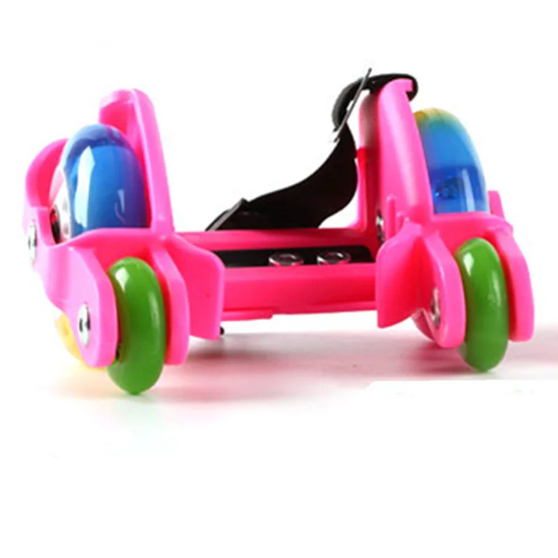 4 wheel pink Для взрослых детей светодиодный мигающий роликовые коньки обувь с горячим колесом спортивные пятки коньки роликовые туфли роликовые коньки - Цвет: 4 wheel pink
