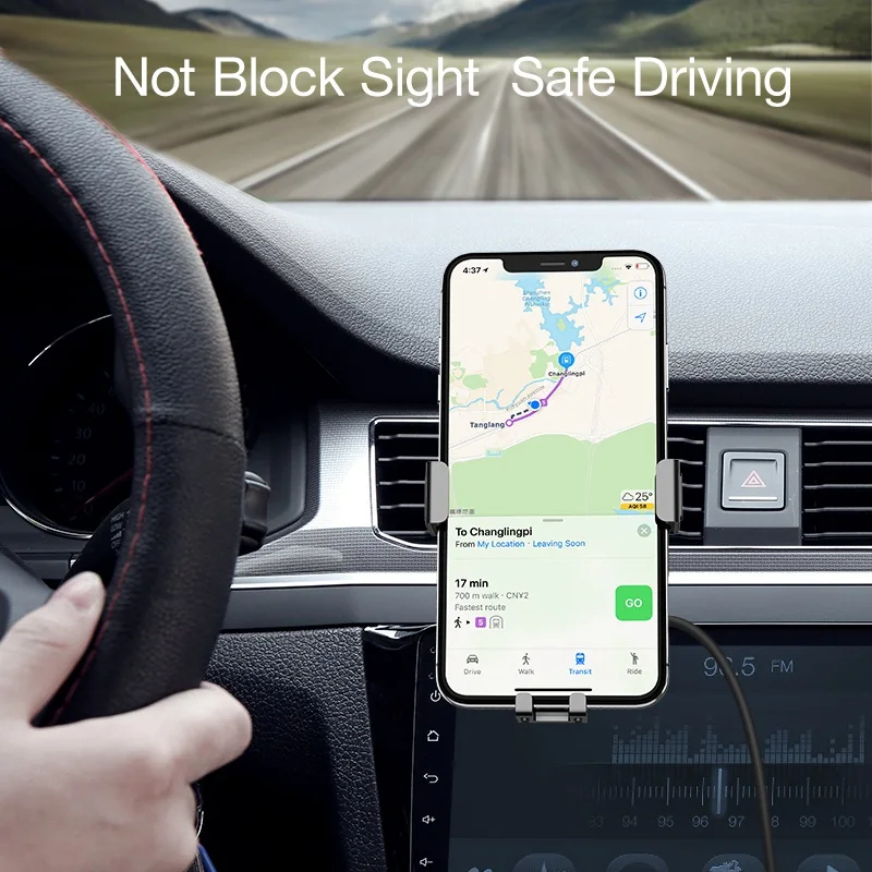 FLOVEME QI автомобильное беспроводное зарядное устройство для iPhone X XS гравитационный автомобильный держатель телефона 10 Вт Быстрая зарядка для samsung S10 S9 S8 зарядное устройство для телефона