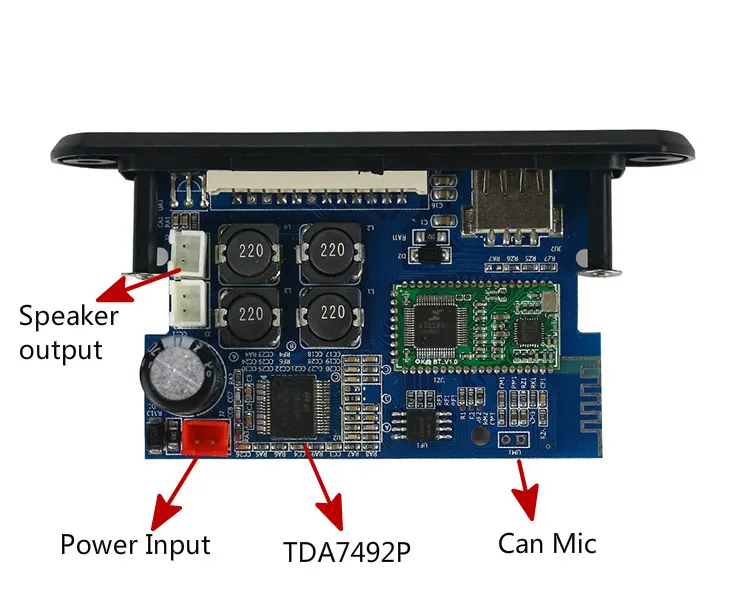 TDA7492P 25 Вт+ 25 Вт Bluetooth усилитель доска+ MP3 декодер доска WAV APE без потерь аудио USB TF AUX DC12V-24V