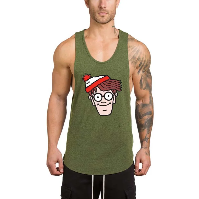 Где Уолдо футболка майка для спортзала мужчин's вязаные жилеты женщин