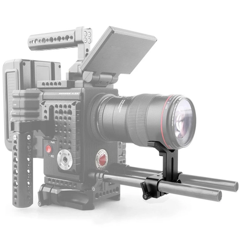 15 мм Длинные линзы Поддержка кронштейн регулируемая высота для Dslr камеры плеча Rig()-1087