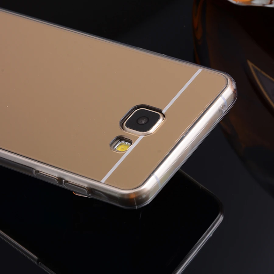 Для Samsung Galaxy A3 A5 A7 2016 зеркальный чехол мягкая Задняя накладка чехла из ТПУ для A8 A310