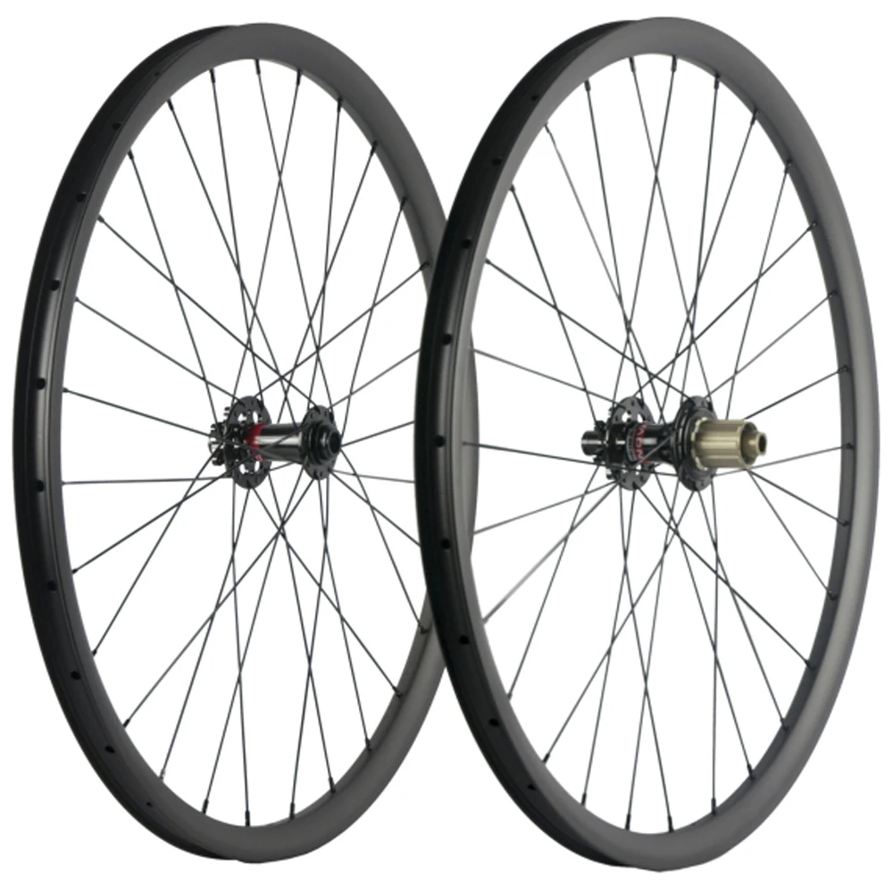 27.5ER Mountain Bike Carbon Wheelset Tubeless MTB Disc Brake Wheels with Novatec Hub QR/CENTERLOCK | Спорт и развлечения