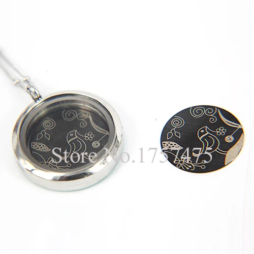 TDIYJ New Arrival 22mm Assorted Stainless Steel Locket Plates Flower Bird for 30mm Floating Charms Women 20pcs | Украшения и