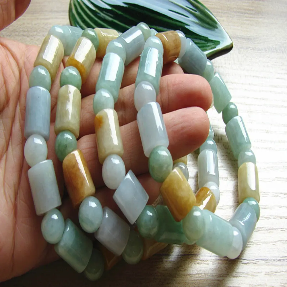 1 шт. браслет из натурального нефрита цветные нефритовые бусины для