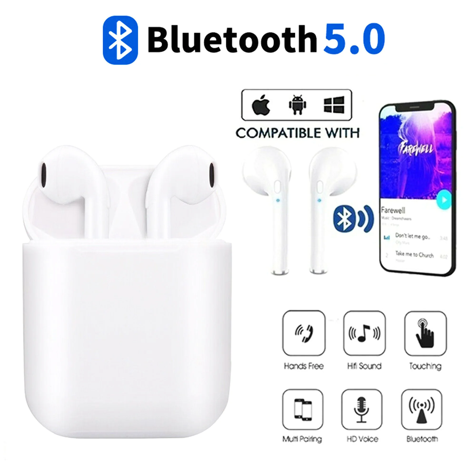 I9 I9S TWS беспроводные наушники портативные 5 0 Bluetooth гарнитура невидимые для всех