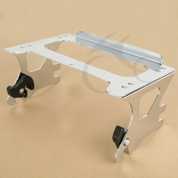 Хромированная Съемная два вверх турпакет Монтажная стойка для Harley туристическая