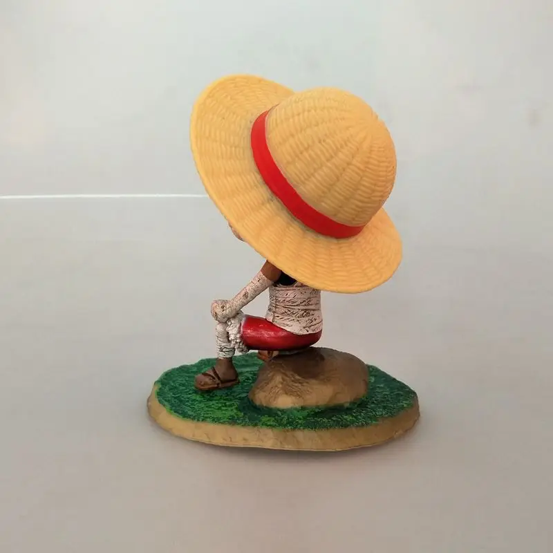 12 см ПВХ японская аниме фигурка цельная Обезьяна D. Luffy бандаж грустный