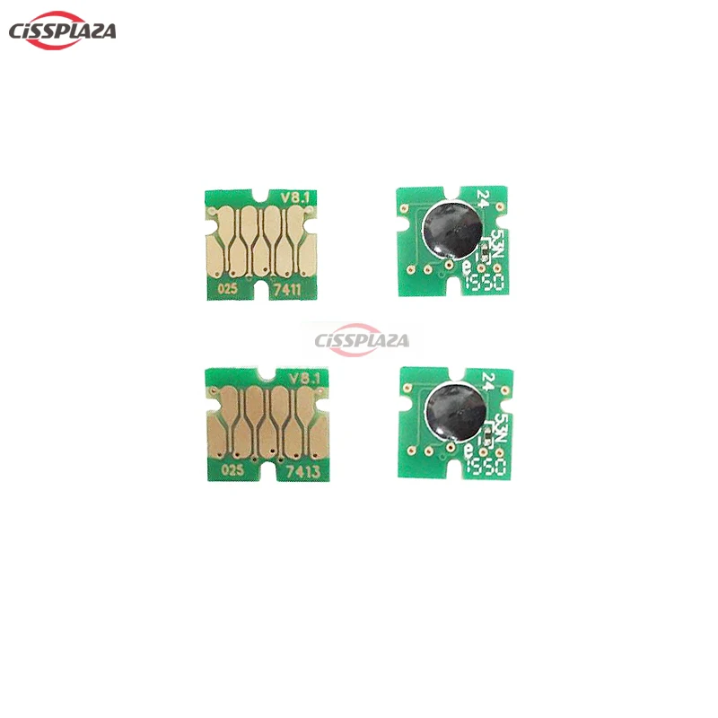 CISSPLAZA 1 комплект/4 шт. T7411-T7414 чип чернильного бака для Epson SureColor F6000 F6070 F6200 F6270 F7000 F7070
