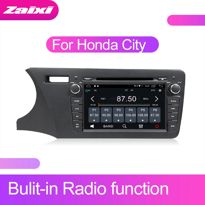 ZaiXi сенсорный экран Android автомобильный аудио для Honda City 2014 ~ 2019 поддержка GPS navi Ipod BT
