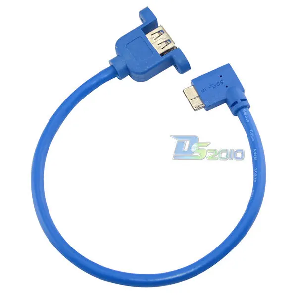 Высокое качество 30 см 11 &quotПанель Крепление Женский USB 3 0 влево угловой микро B