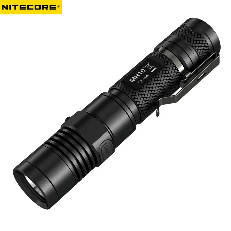 USB Перезаряжаемый фонарик NITECORE MH10 7 режимов Макс. 1000 lume дальность луча 232 м уличный фонарик+ 18650 2600 мАч батарея