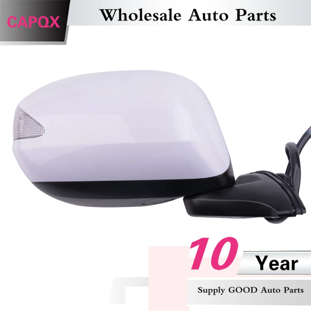 Capqx автоматическое складное закрытое зеркало заднего вида для HONDA FIT JAZZ 2009- с светодиодный индикатором 7 Pin 76208-TJ0-M01