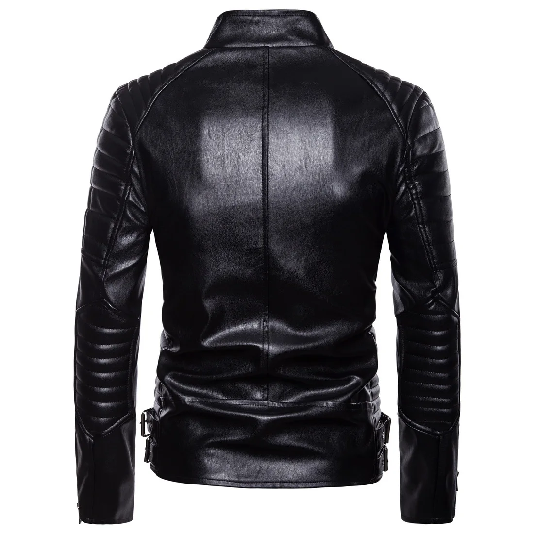 Fall 2018 new men's leather motorcycle coat lapels | Мужская одежда
