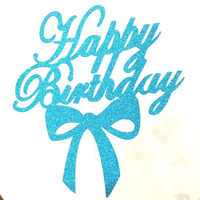 H4 Cake Topper Топперы для торта украшения для дня рождения для взрослых топперы для кексов украшения для детской вечеринки вечерние сувениры красный Топпер для торта «С Днем Рождения» - Цвет: H4 Cake Topper