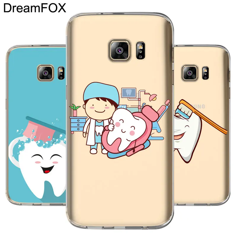DREAMFOX M210 стоматологический Мягкий ТПУ силиконовый чехол для Samsung Galaxy S5 S6 S7 S8 S9 S10 5G
