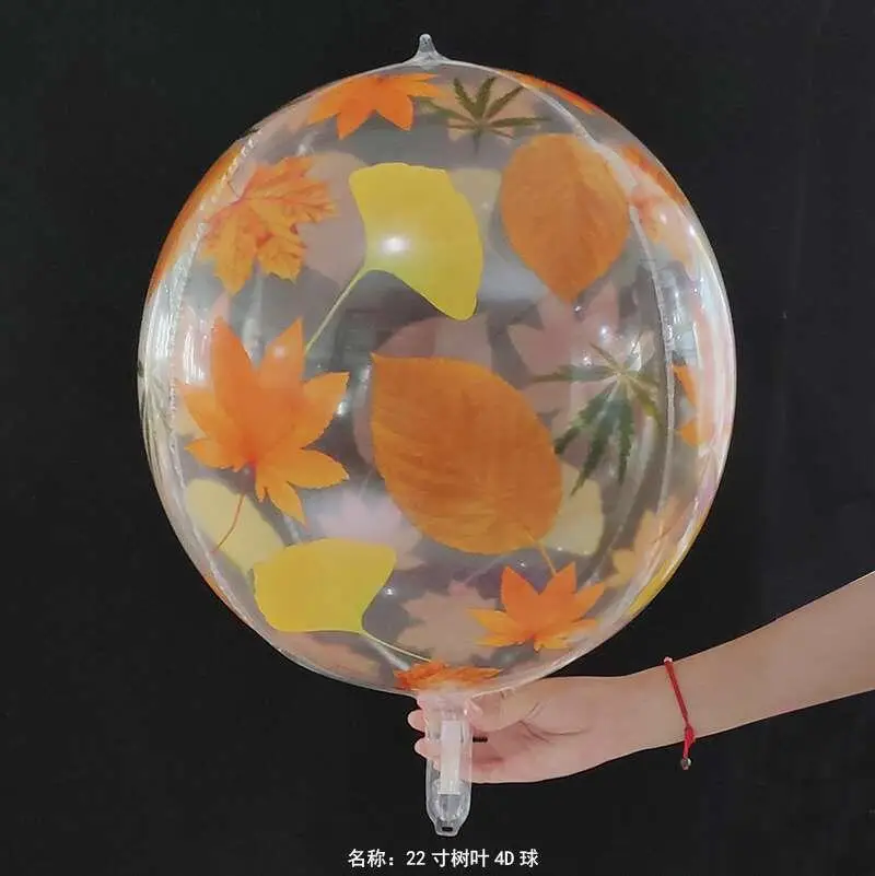 4d leaves5 5 шт./лот 4D градиентные шары 22 дюйма Rround Planet Sci-fi воздушные шары на день рождения вечерние, свадебные украшения для детей и взрослых - Цвет: 4d leaves5