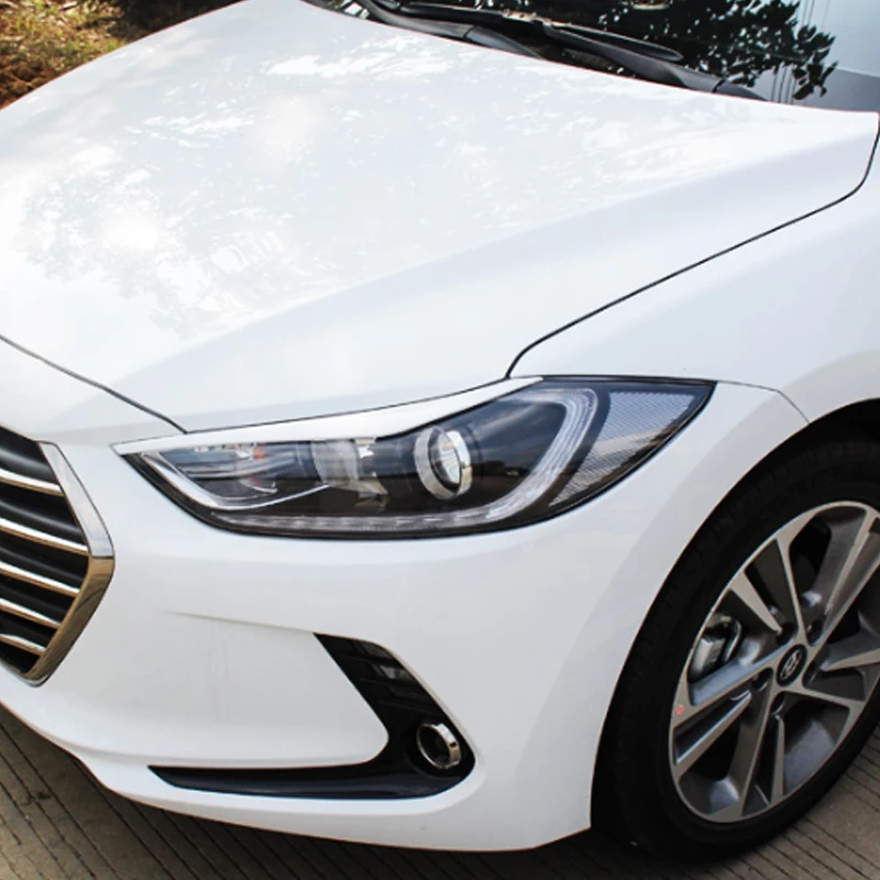 Модификация для Hyundai Elantra 2016 2017 седан фара Брови Веки Abs хромированные наклейки