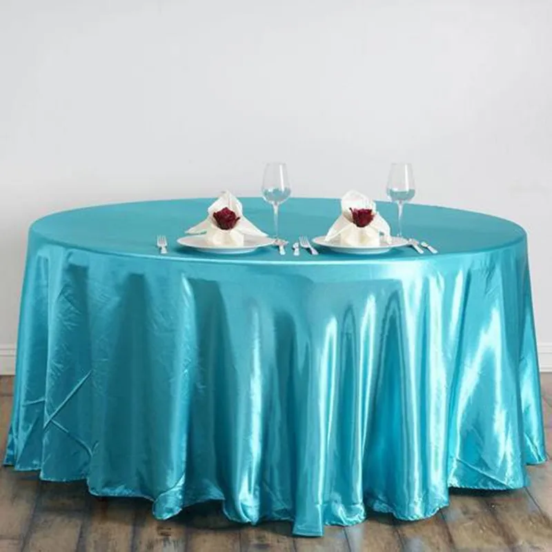1PC Round Satin Table Cloth Banquet Cover Wedding Linen For Home Event Party Hotel Decoration | Дом и сад