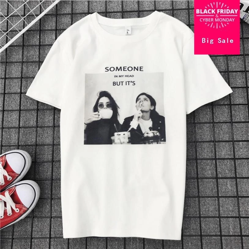 Летняя мода 2018 новые корейские Топы с коротким рукавом и принтом персонажа