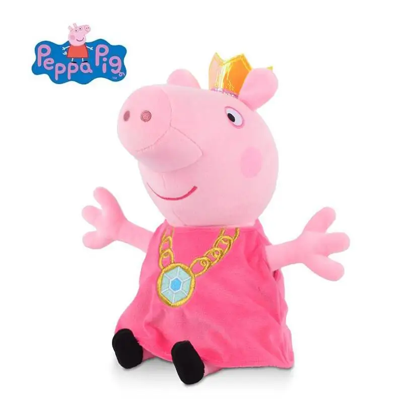 Подлинный Свинка Пеппа 30 см Плюшевые игрушки принцесса Peppa герой Джордж мягкие