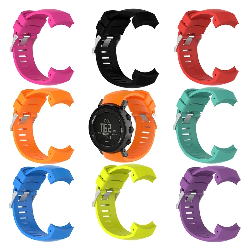 Силиконовый сменный ремешок на запястье для SUUNTO Core ALU Black Sports gps Watch New