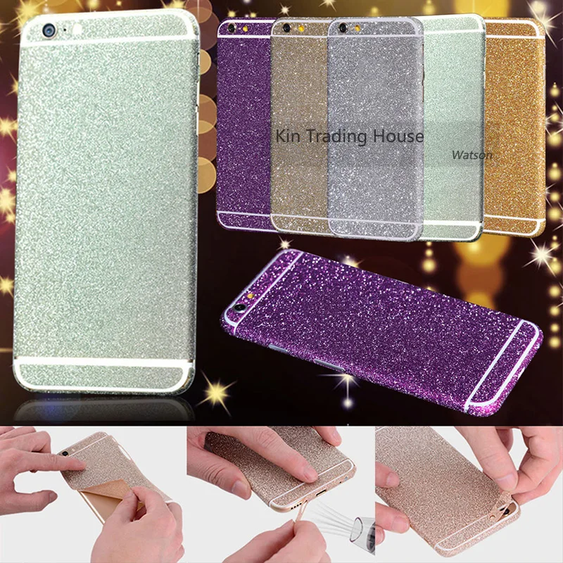 Наклейка на мобильный телефон для iPhone 6 6s Plus 5s SE 5 4 4s Мерцающая красочная защитная