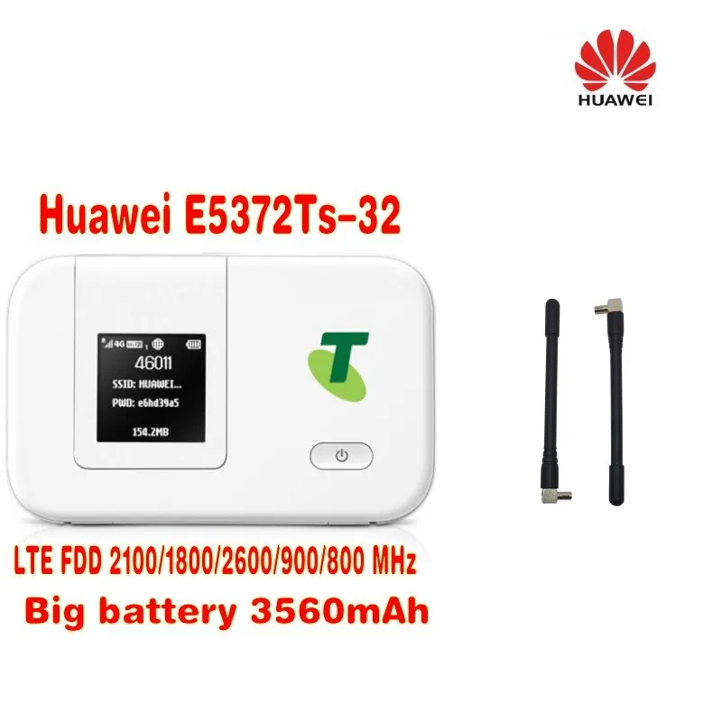 unlocked HUAWEI E5372TS-32 LTE 4G Wireless Router 150M Plus 2pcs 4g antenna