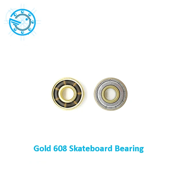 Free Shipping 16pc/set ILQ11 Grade Gold Skateboard Bearing 608 Top Speed Skate wheel | Обустройство дома