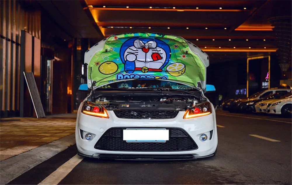 2 шт. светодиодный фары для Ford Focus 2009 2010 2011 светодиодный автомобильный фонарь ангельские глазки ксенон HID комплект Противотуманные фары светодиодный дневные ходовые огни