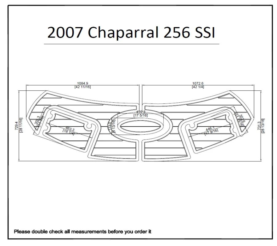 2007 Chaparral 256 SSI площадка для плавания 1/4 &quot6 мм Лодка EVA тик настил|Морское