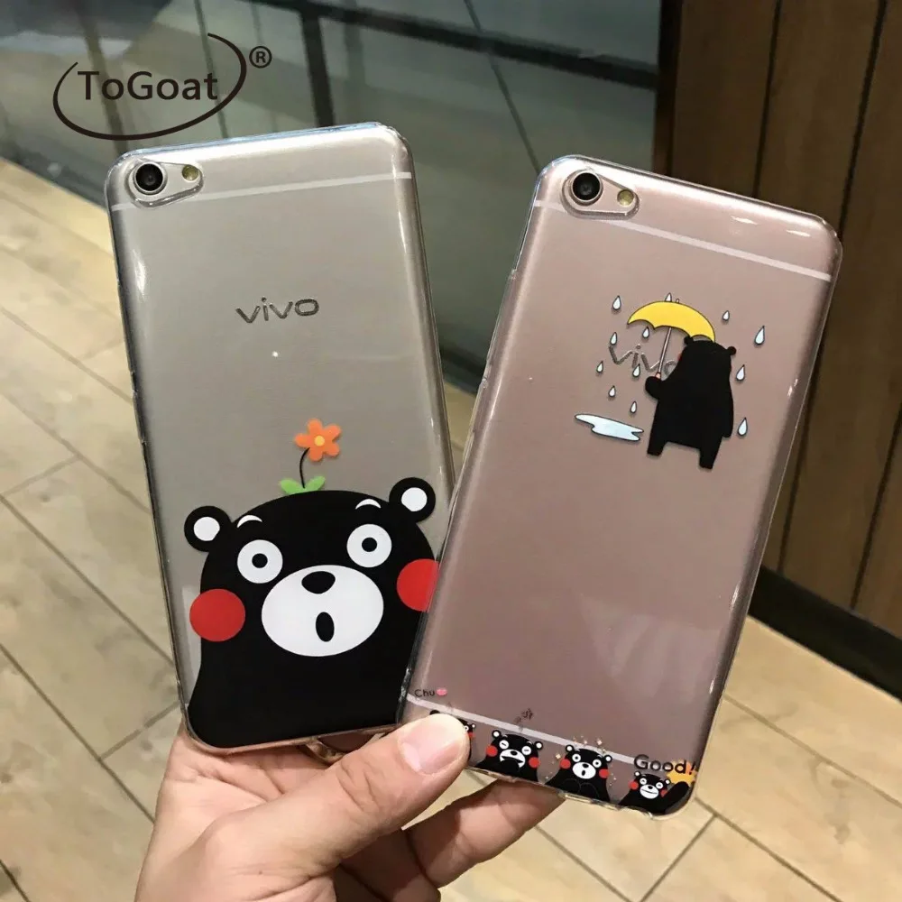 ToGoat Забавный Мультфильм Япония Kumanon Медведь Ясно Мэтт ТПУ Тощий Cover Case Для iphone6/6s 6