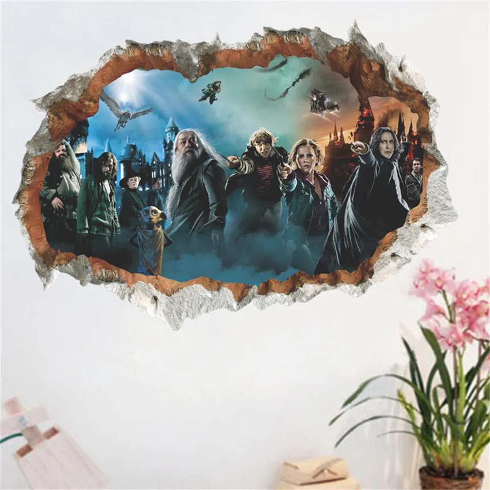 3D плакат из фильма Гарри Поттер Хогвартс настенная бумага для детской спальни